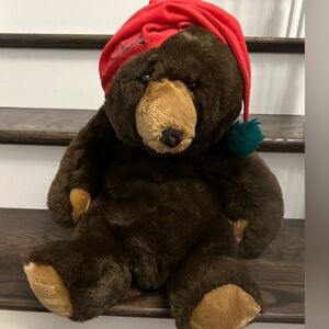 Singi Filene's Feelix
Christmas Teddy Bear, 16” w/ Sleeping Cap, PomPom Plush